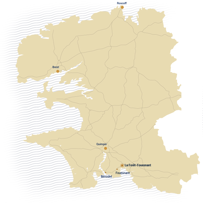 Map of Finistère